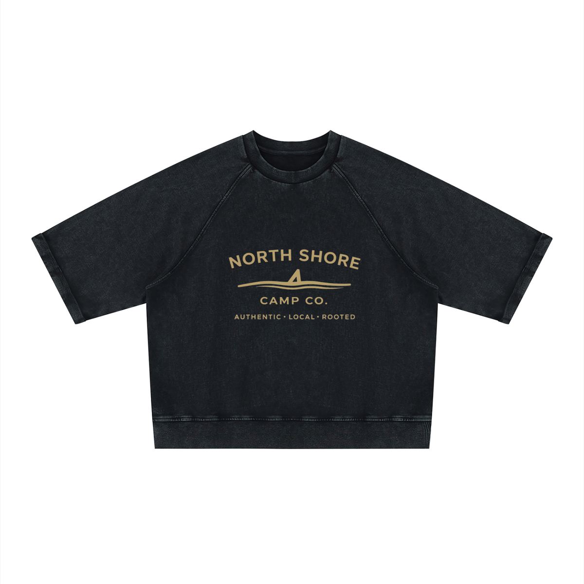 Unisex Vintage Wash Boxy Short Sleeve Sweatshirt