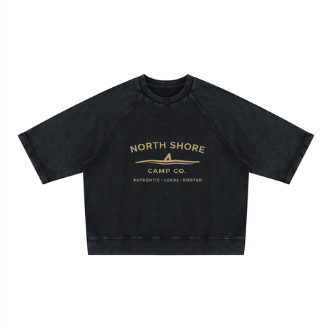Unisex Vintage Wash Boxy Short Sleeve Sweatshirt