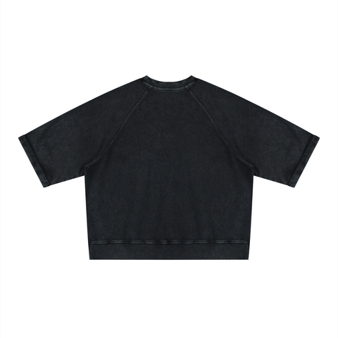 Unisex Vintage Wash Boxy Short Sleeve Sweatshirt