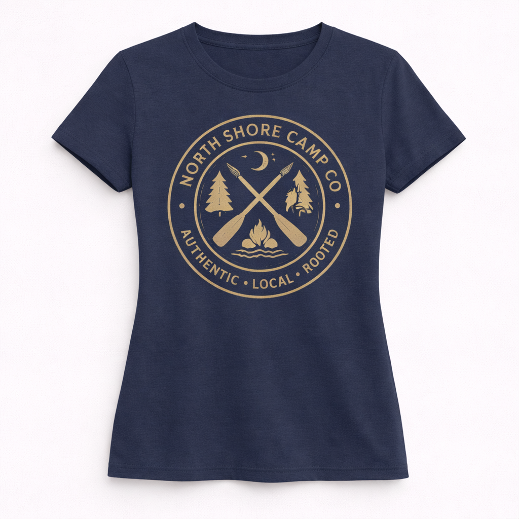 Women’s Heritage Badge Tee — Navy