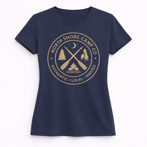 Women’s Heritage Badge Tee — Navy