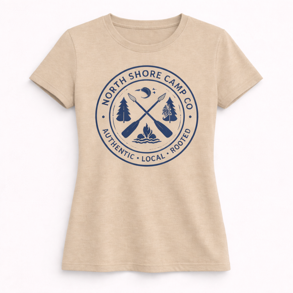 Women’s Heritage Badge Tee — Tan
