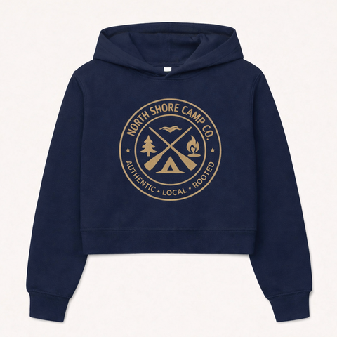 North Shore Camp Co. Women’s Element Badge Hoodie — Navy